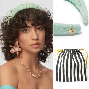 Lele Sadoughi Terry Cloth Kelly Headband Mint Green Blue